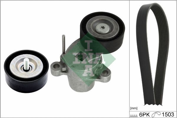 INA 529033810 Deflection / Guide Pulley, v-ribbed belt CM5Q 19A216 AB