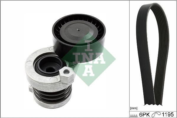 INA 529 0339 10 Poly v-belt kit MERCEDES-BENZ A-Class 2013 in original quality