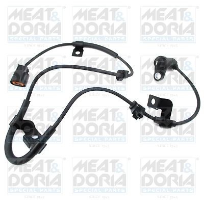 MEAT & DORIA Rear Axle Left, Inductive Sensor, 2-pin connector, 980mm, 1,06 kOhm, 1050mm, 11mm, oval Total Length: 1050mm, Number of pins: 2-pin connector Sensor, wheel speed 90987 buy
