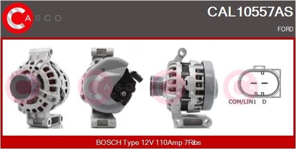 CASCO CAL10557AS Alternator 12V, 110A, M8, CPA0219, Ø 59 mm