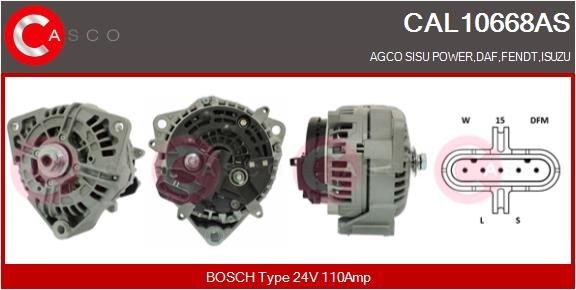 CASCO CAL10668AS Alternator V836873047