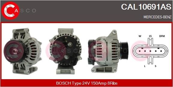 CASCO CAL10691AS Lichtmaschine für MERCEDES-BENZ ACTROS MP4 / MP5 LKW in Original Qualität