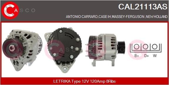 CASCO CAL21113AS Alternator 82014508