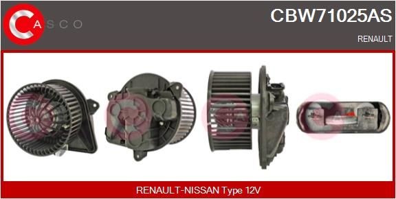CBW71025AS CASCO Heater blower motor RENAULT for left-hand drive vehicles