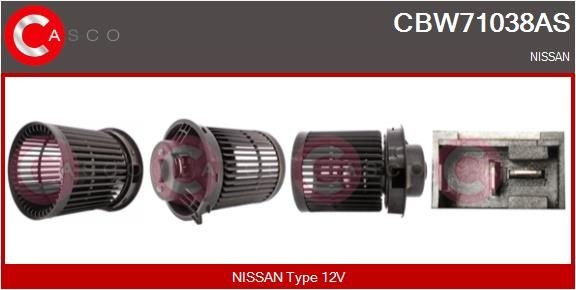 Heater blower motor CASCO for left-hand drive vehicles - CBW71038AS