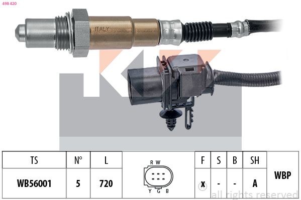KW 498 420 Lambdasonde für RENAULT TRUCKS D-Serie LKW in Original Qualität