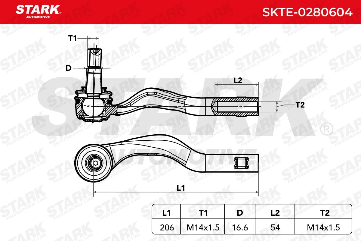 OEM-quality STARK SKTE-0280604 Track rod end