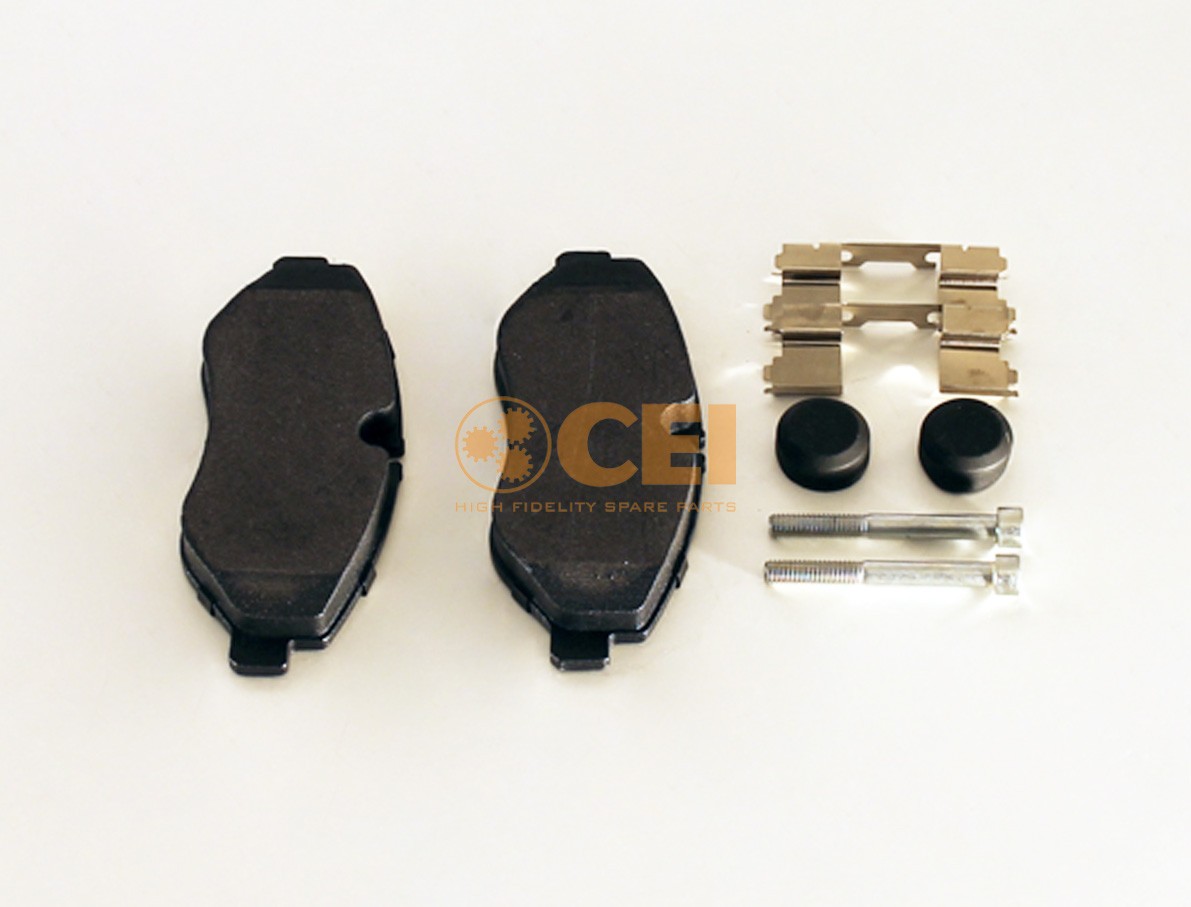 CEI 584.029 Brake pad set Low-Metallic, with anti-squeak plate