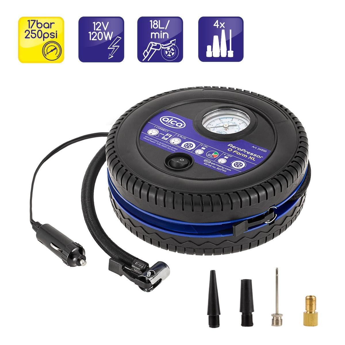 Compresseur d'air portable 12V - Mini gonfleur de pneu pour allume cigare  5055058179104 