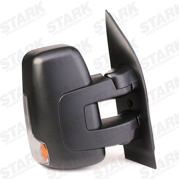 STARK SKOM-1040460 Door mirror Right, black, Convex, Heatable, Short mirror arm, for electric mirror adjustment, Complete Mirror