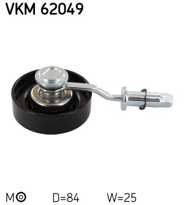 SKF VKM 62049 Tensioner pulley, v-ribbed belt NISSAN TEANA 2012 price