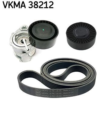 Original SKF VKM 38212 V-ribbed belt kit VKMA 38212 for BMW 1 Series