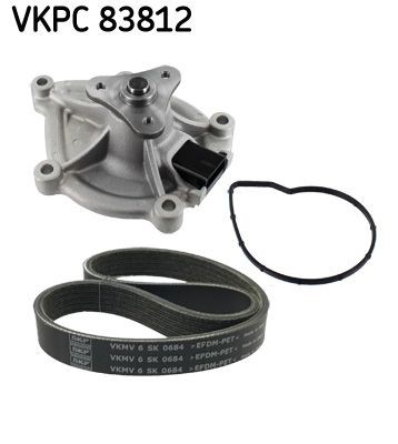 Mini COUNTRYMAN Water Pump + V-Ribbed Belt Kit SKF VKMC 33843 cheap