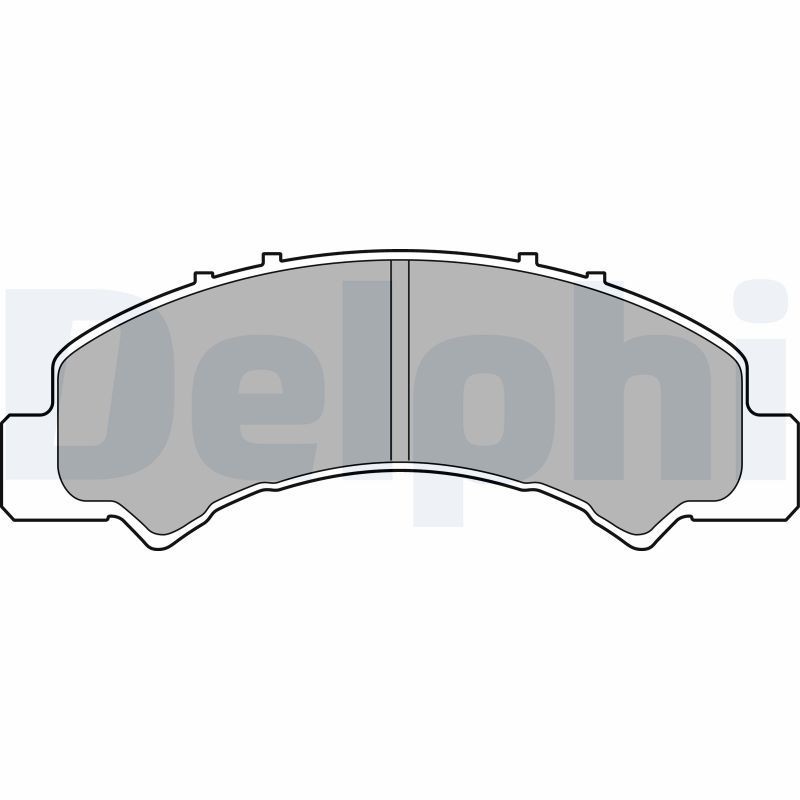 DELPHI LP2770 Brake pad set with acoustic wear warning, with anti-squeak plate, with accessories