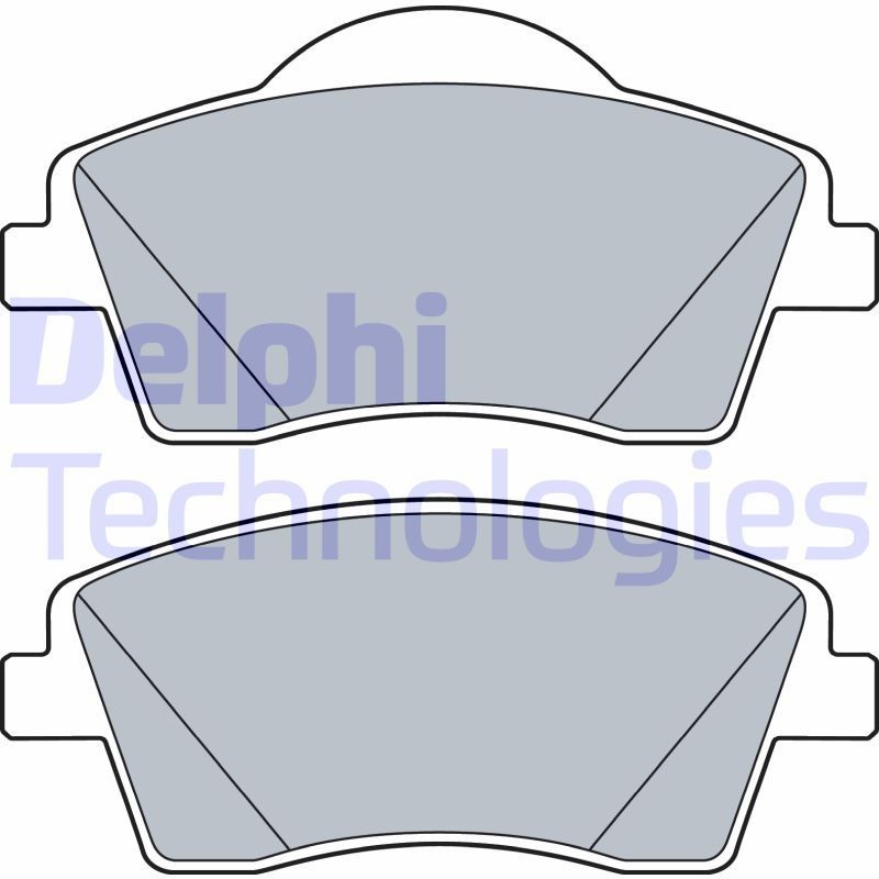 DELPHI LP3528 Brake pad set not prepared for wear indicator, with anti-squeak plate, with accessories
