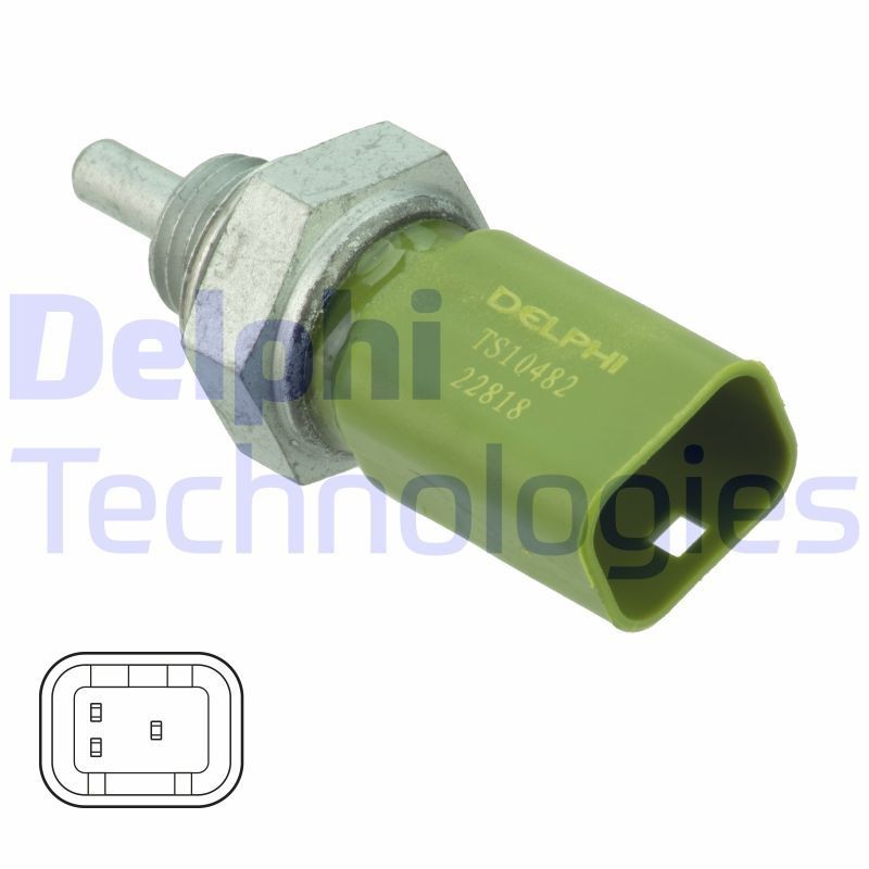 DELPHI Number of pins: 2-pin connector Coolant Sensor TS10482 buy