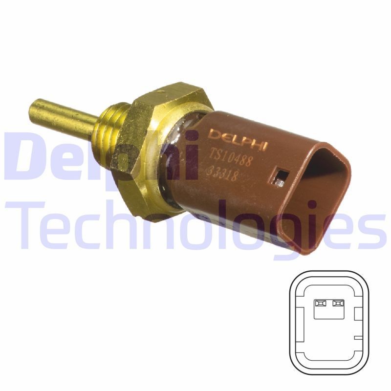 DELPHI Number of pins: 2-pin connector Coolant Sensor TS10488 buy