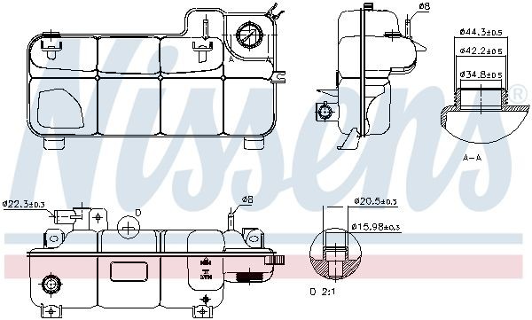 OEM-quality NISSENS 996077 Coolant expansion tank