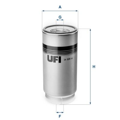 UFI Filtereinsatz Höhe: 232mm Kraftstofffilter 24.028.00 kaufen