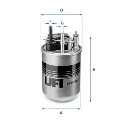 UFI Filter Insert, 8mm, 8mm Height: 171mm Inline fuel filter 24.080.01 buy