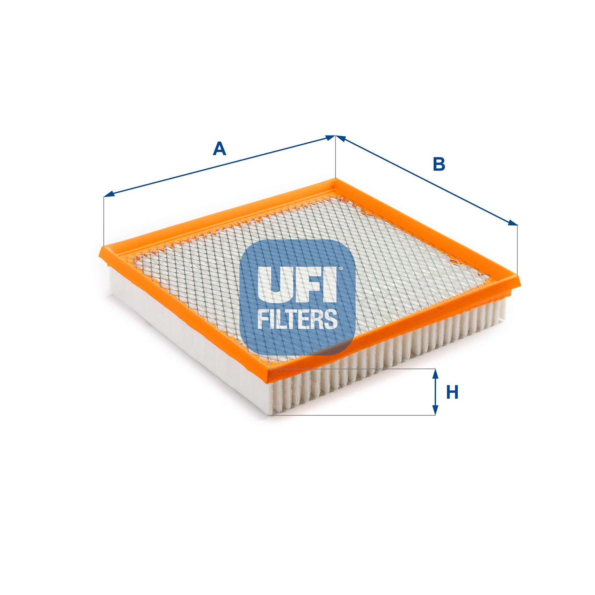 UFI 42mm, 235mm, 227,5mm, Filter Insert Length: 227,5mm, Width: 235mm, Height: 42mm Engine air filter 30.A43.00 buy