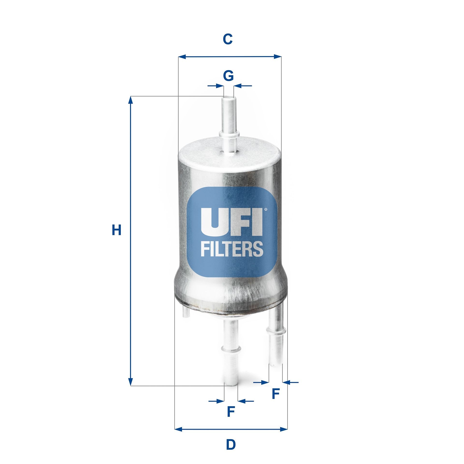 UFI 31.845.00 Fuel filter 1K0 201 051 E
