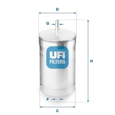 UFI Filter Insert, 7,8mm, 7,8mm Height: 183mm Inline fuel filter 31.994.00 buy