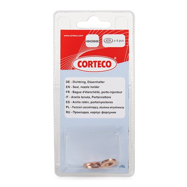 CORTECO 49430606 Injector seals FORD ECOSPORT 2011 in original quality