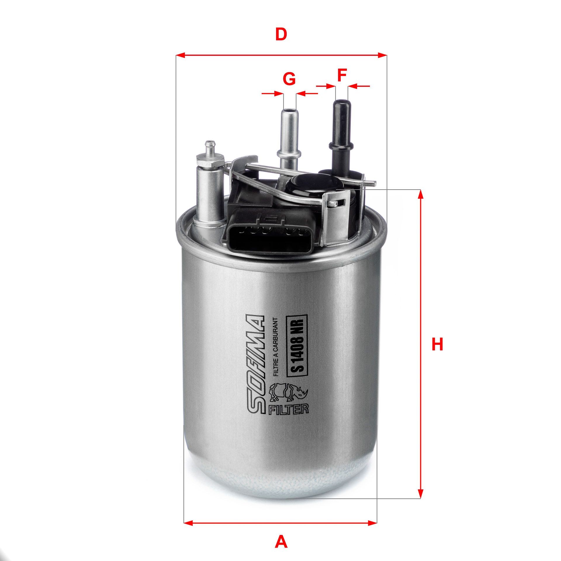 SOFIMA S1408NR Fuel filter 164001KB2C