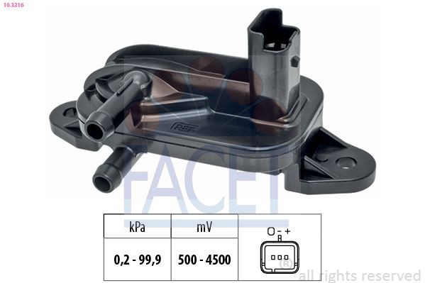 FACET 10.3316 Differenzdrucksensor für IVECO Trakker LKW in Original Qualität