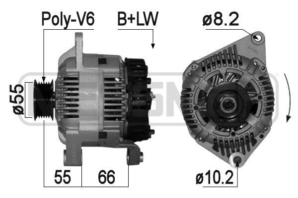 ERA 14V, 120A, B+LW, Ø 55 mm Generator 209156A buy