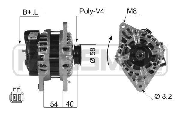 210022A ERA Generator DAIHATSU 14V, 90A, B+L, Ø 58 mm