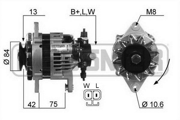ERA 14V, 70A, B+L,W, incl. vacuum pump, Ø 84 mm Generator 210064A buy