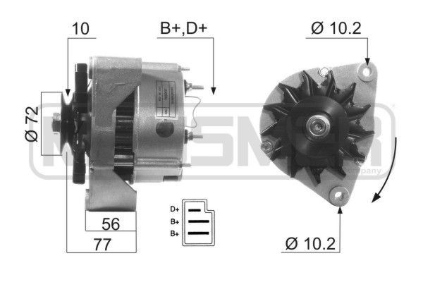 ERA 14V, 55A, B+D+, Ø 72 mm Generator 210111A buy