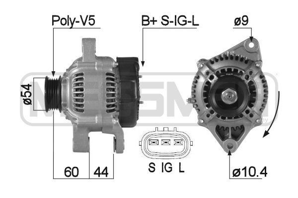 ERA 14V, 70A, B+IGSL, Ø 55 mm Generator 210266A buy