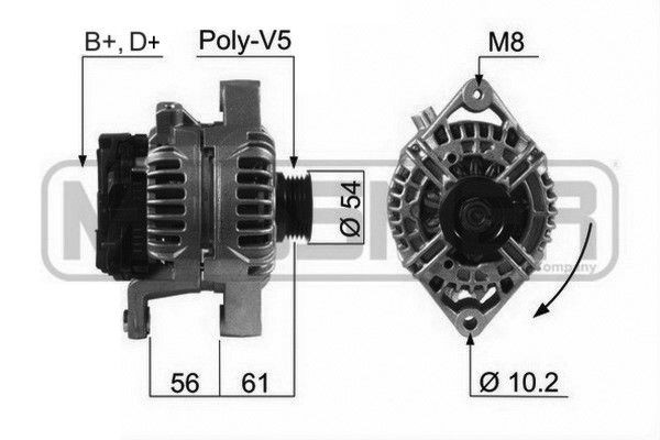 ERA 14V, 120A, B+D+, Ø 54 mm Generator 210584A buy