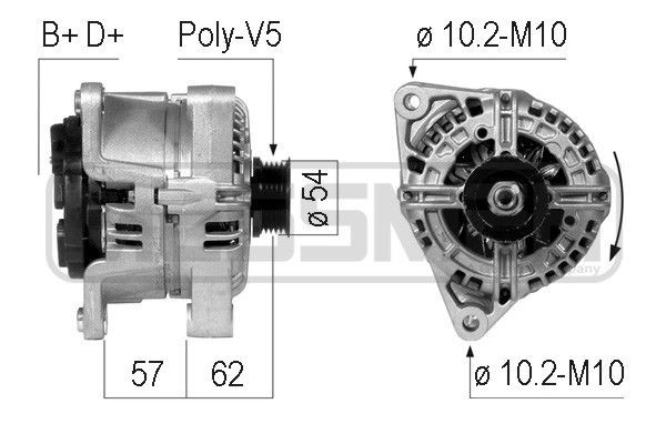 ERA 14V, 100A, B+D+, Ø 54 mm Generator 210774A buy