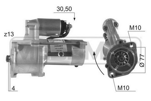 ERA 220461A Starter motor M2T-60172