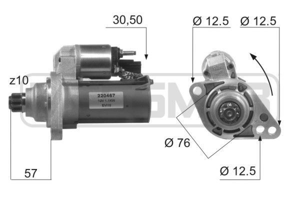 Great value for money - ERA Starter motor 220467A