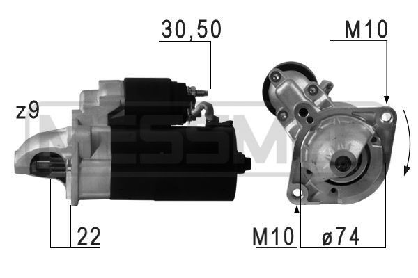 BMW 1 Series Starter motors 14553499 ERA 220694A online buy