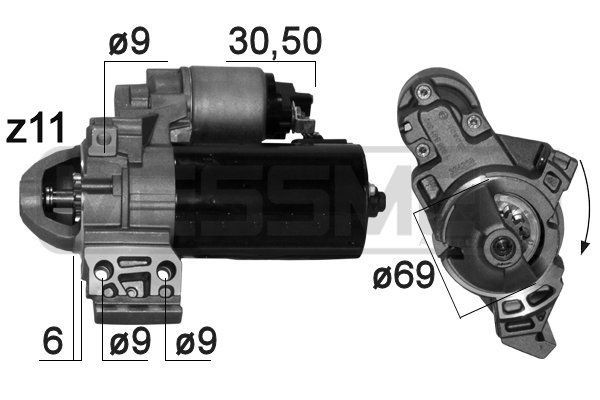 ERA 220874A Starter motors BMW X1 E84 sDrive 18 d 143 hp Diesel 2012 price