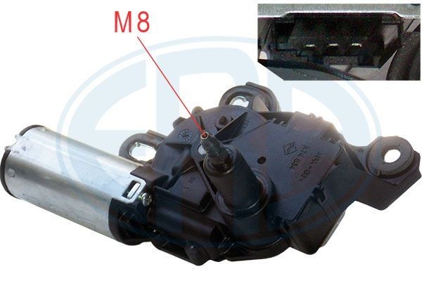 ERA 12V, Rear Number of pins: 3-pin connector Windscreen wiper motor 460147A buy