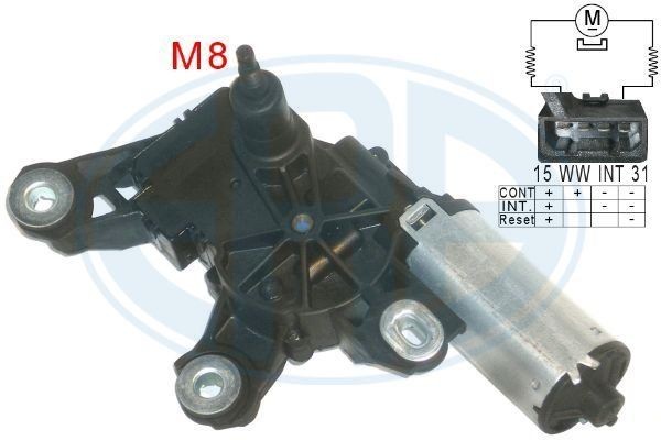 ERA 12V, Rear, for left-hand drive vehicles Number of pins: 4-pin connector Windscreen wiper motor 460198A buy