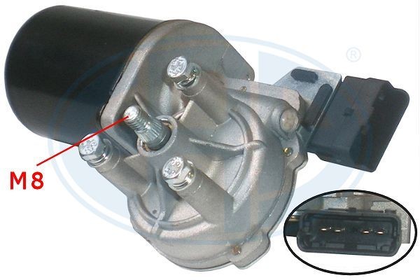 ERA 12V, Front, with attachment material Number of pins: 4-pin connector Windscreen wiper motor 460232A buy