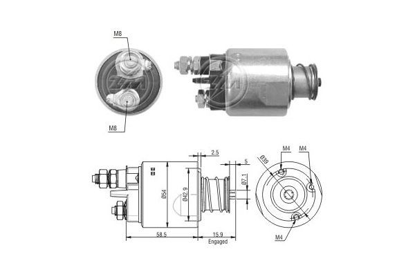 ZM1495 ERA Starter motor solenoid CHEVROLET