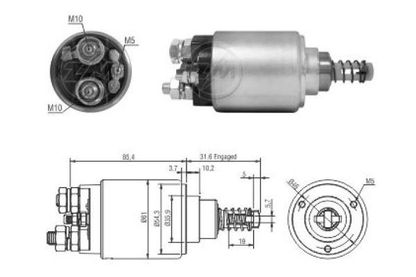 ERA ZM2735 Magnetschalter, Anlasser für VOLVO FL LKW in Original Qualität