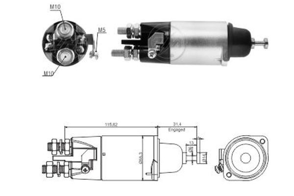 ZM5898 ERA Magnetschalter, Anlasser MERCEDES-BENZ AXOR 2