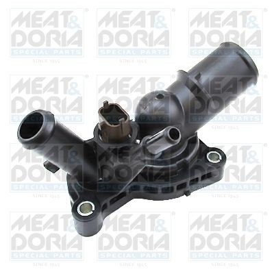 Coolant thermostat MEAT & DORIA Opening Temperature: 90°C, with sensor, with housing - 92907