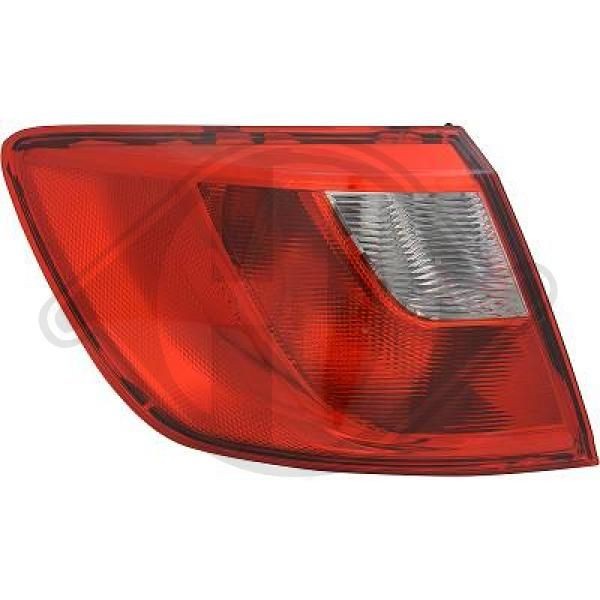 DIEDERICHS 7427291 Rear light Left, Outer section, PY21W, P21/5W