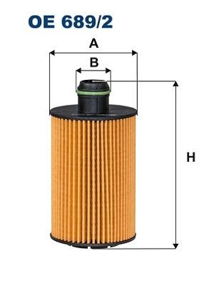 FILTRON Filter Insert Inner Diameter 2: 25mm, Ø: 66mm, Height: 125mm Oil filters OE 689/2 buy
